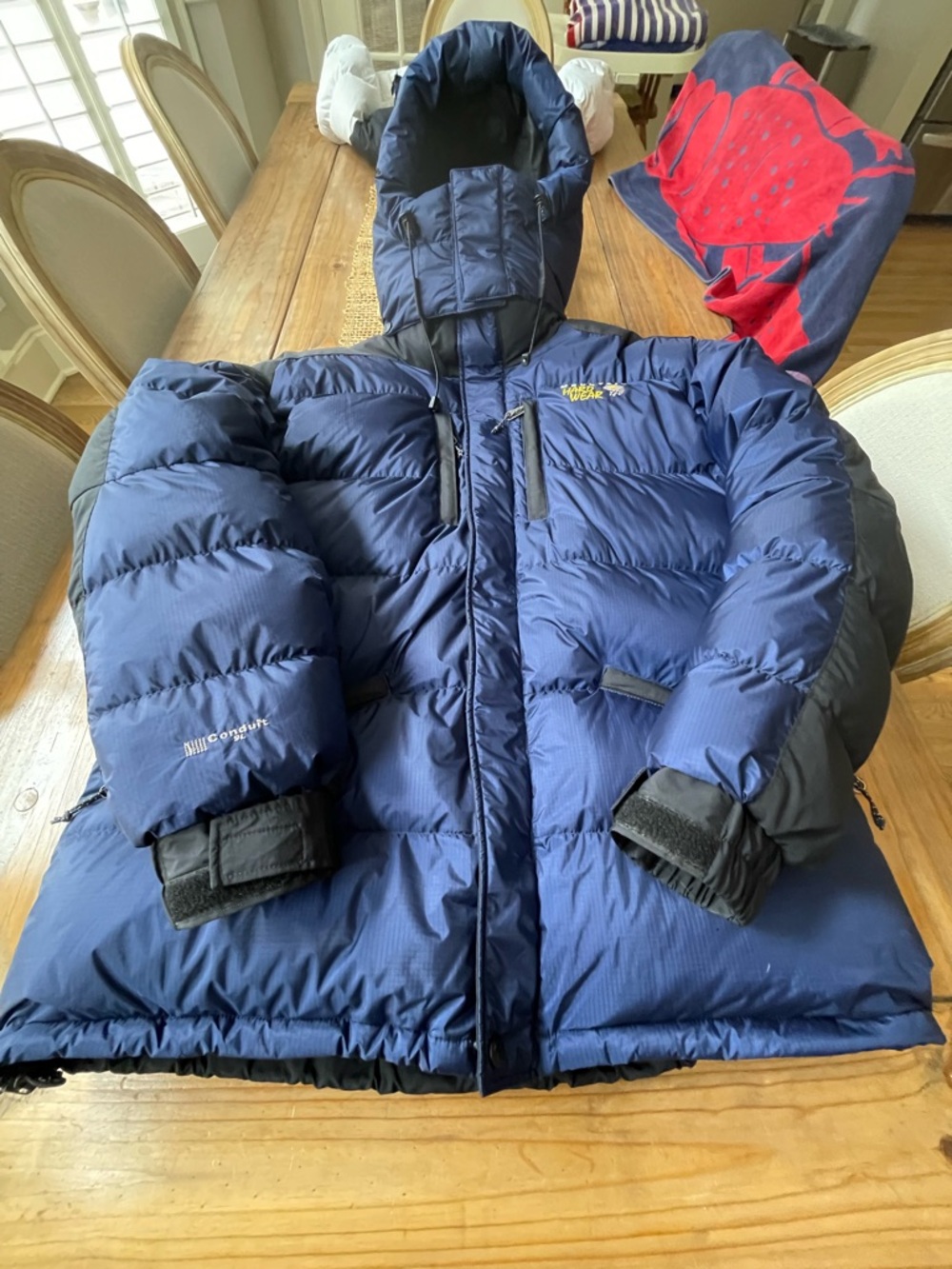 MOUNTAIN HARDWEAR SUBZERO CONDUIT DOWN PARKA WORN 1 TIME MENS XL WAIST CINCH